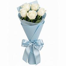 Букет 5 Белых роз Проуд #REPLACE_PRED# Рассыльной