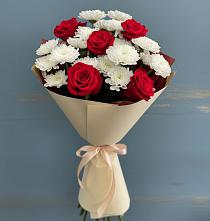 Букет цветов из:  Розы и Хризантемы в Рассыльной