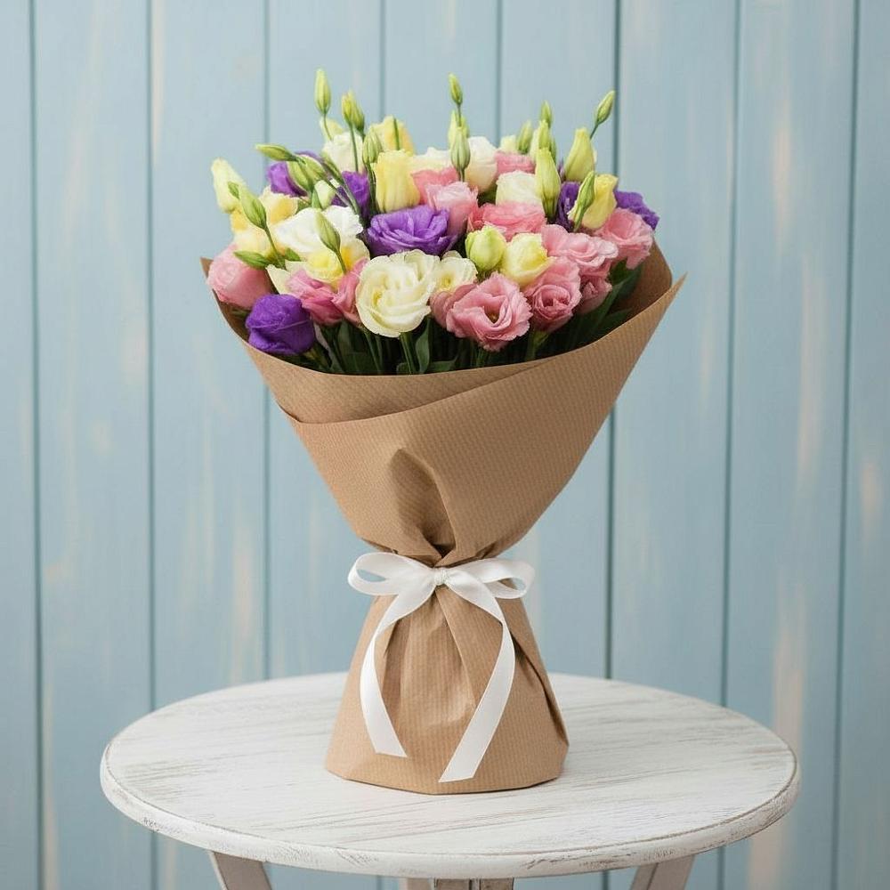 Букет цветов из: Лизиантусы в Рассыльной