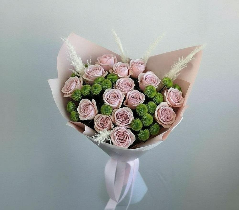 Букет цветов из: Розы и Хризантемы в Рассыльной