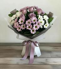Букет цветов из:  Хризантемы и Розы в Рассыльной