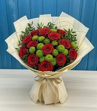 Букет цветов из:  Розы и Хризантемы #REPLACE_PRED# Рассыльной
