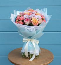 Букет цветов из:  Хризантемы и Розы #REPLACE_PRED# Рассыльной