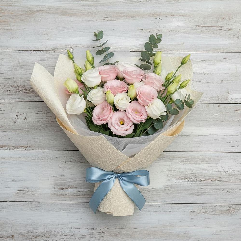 Букет цветов из: Лизиантусы в Рассыльной